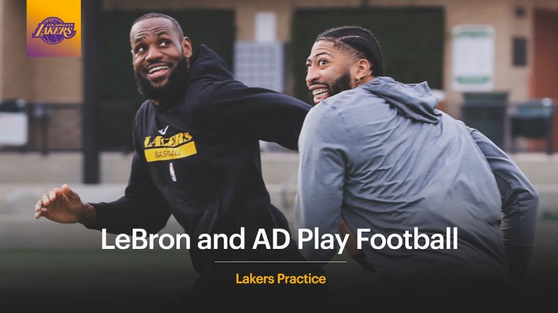 Behind The Scenes: Lebron Lakers Post-practice Football