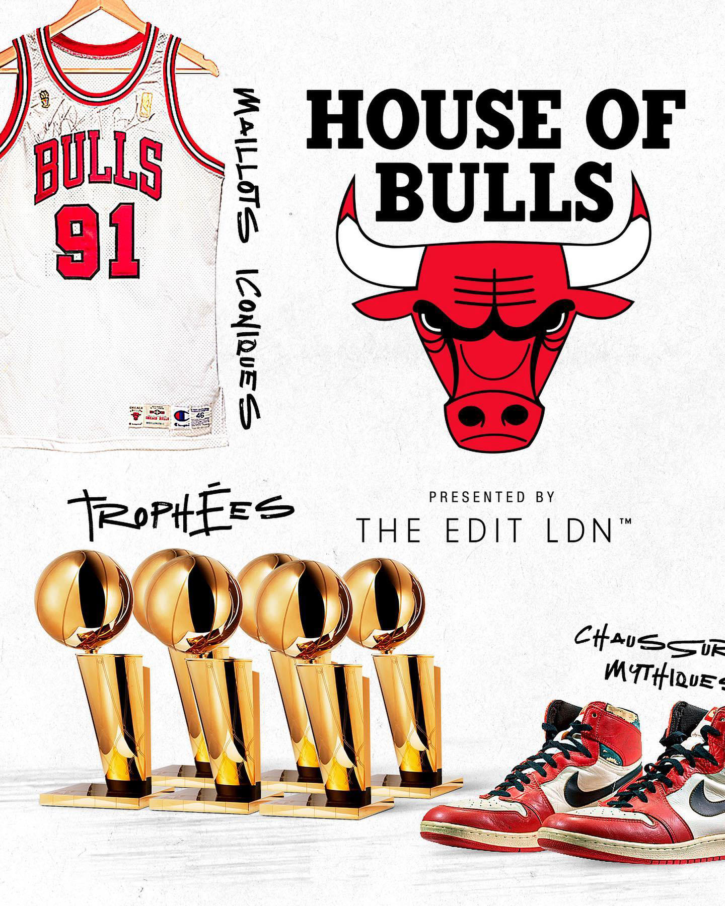 Chicago Bulls - Découvrez la 𝐻𝑜𝑢𝑠𝑒 𝑜𝑓 𝐵𝑢𝑙𝑙𝑠 #theeditldn dès jeudi 16h à l'Aérogare des I