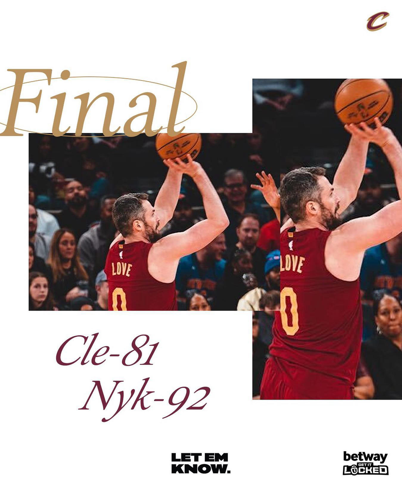 Cleveland Cavaliers - Back home on Tuesday