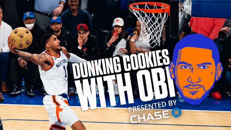 image 0 Dunking Cookies With Obi Toppin : Knicks X Chase