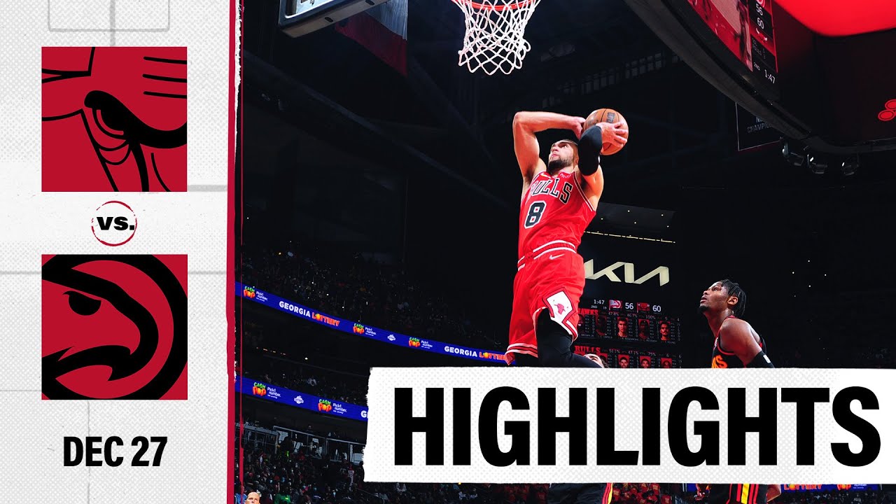 image 0 Highlights: Bulls Big 3 Combine For 89 Points In Win Vs. Hawks