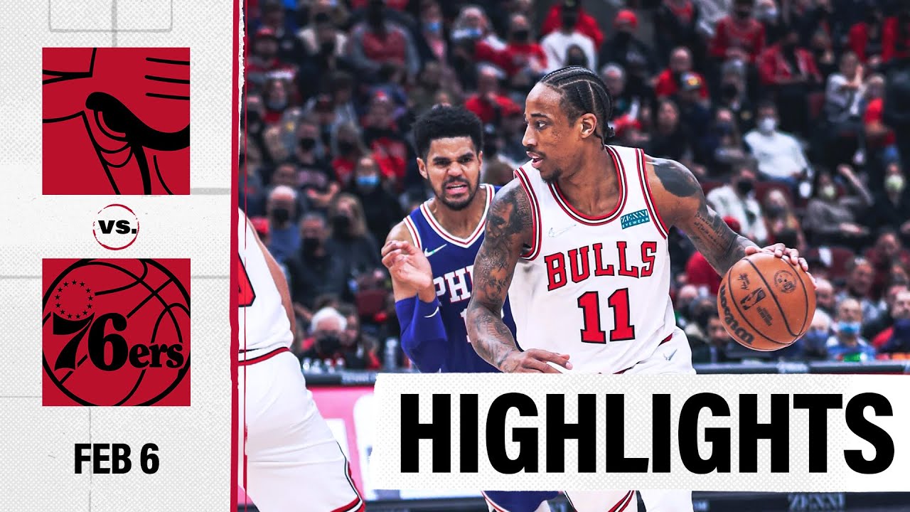 image 0 Highlights: Chicago Bulls Fall To Sixers Despite Demar Derozan's 45 Points