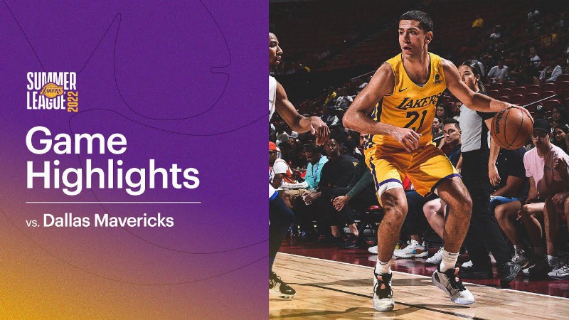 image 0 Highlights : Cole Swider (16 Pts 4-6 3pt) Vs Dallas Mavericks : Lakers Summer
