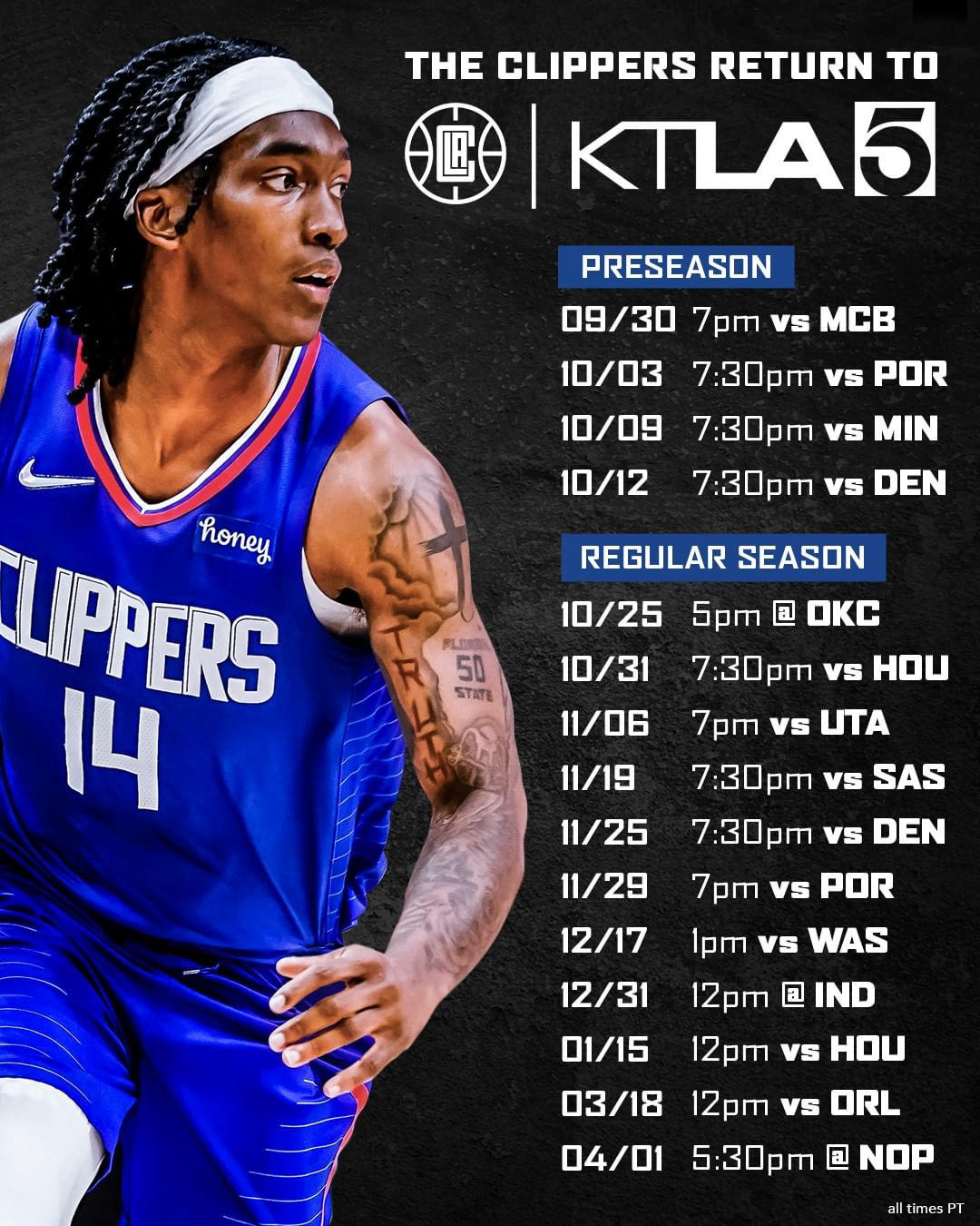 LA Clippers - Mark your calendars #ClipperNation