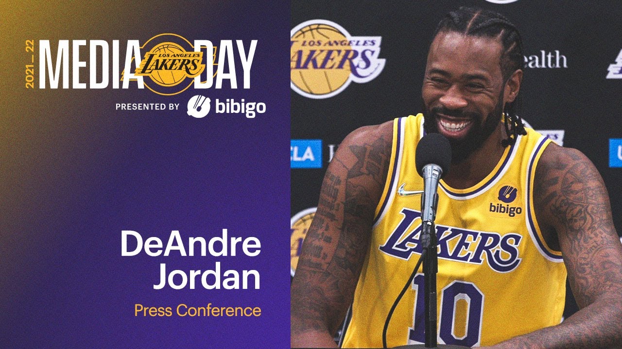 image 0 Lakers Media Day: Deandre Jordan Press Conference : Brought To You By Bibigo