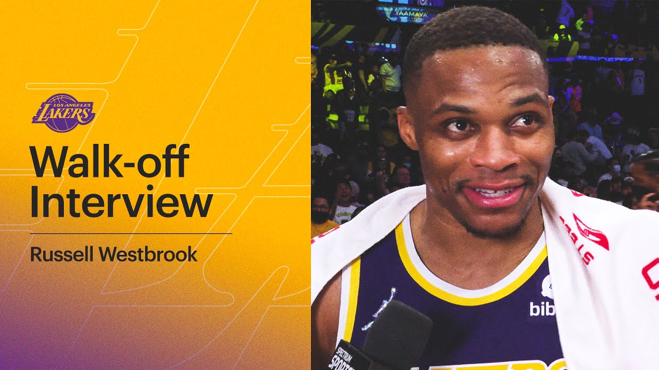 image 0 Lakers Postgame Walk-off: Russell Westbrook (10/29/21)