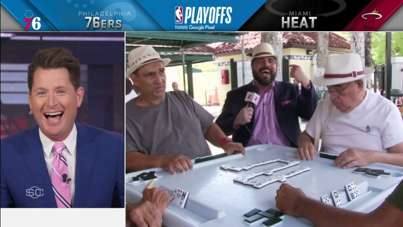image 0 Nick Friedell Talks 76ers Vs. Heat In The Midst Of Domino Park 😆