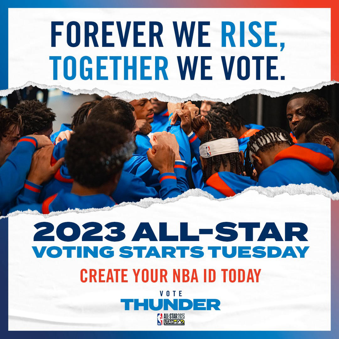 Oklahoma City Thunder - Take note of the new ways to vote Thunder for NBA All-Star starting Tuesday,