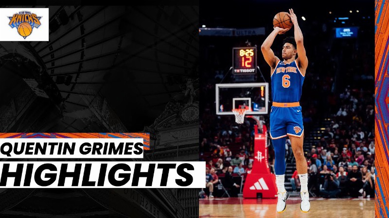 Quentin Grimes Stays Locked In : Ny Knicks @ Houston Rockets (dec. 31 2022)