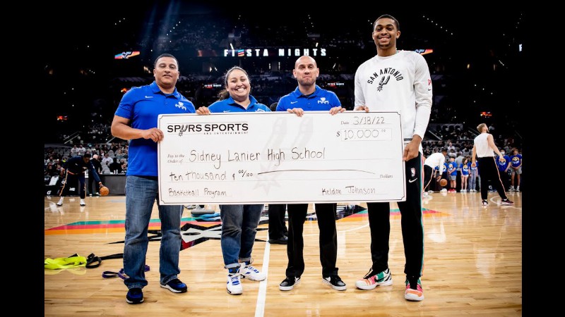 image 0 San Antonio Spurs And Keldon Johnson Donate $10000 To The Lanier High School Basketball Program
