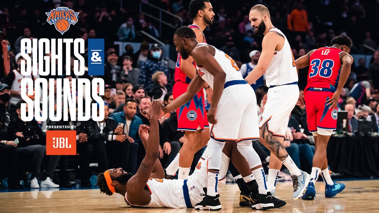 image 0 Sights & Sounds From The Knicks' Coast To Coast Win Vs. Detroit Pistons