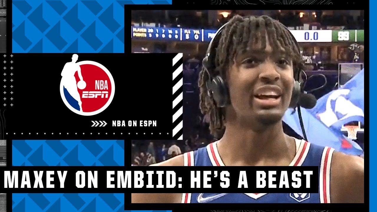 image 0 Tyrese Maxey Teases Joel Embiid's 25 Pts not Enough In Win Over Celtics : Nba On Espn
