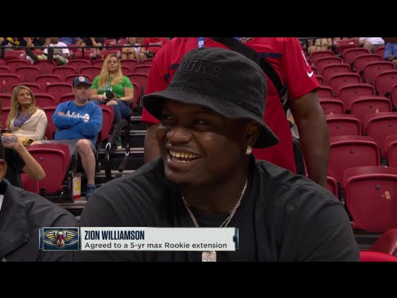 image 0 Zion Williamson Sat Courtside At Wizards-pelicans During Nba Summer League 🙌